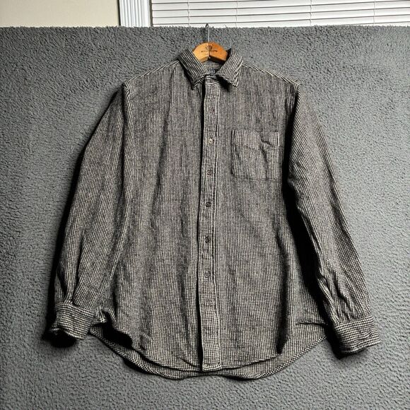 Polo Ralph Lauren Lowell Sport Flannel Shirt Houndstooth XL Wool Button Up - Picture 1 of 15